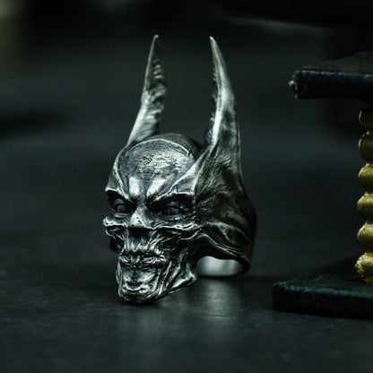 Dark Guardian Sigil Ring - 925 Silver Armor Plating Design Hero Jewelry - SATANHORN