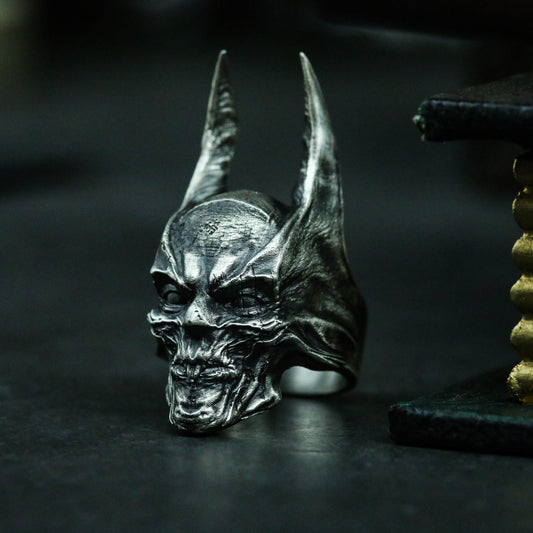 Dark Guardian Sigil Ring - 925 Silver Armor Plating Design Hero Jewelry - SATANHORN