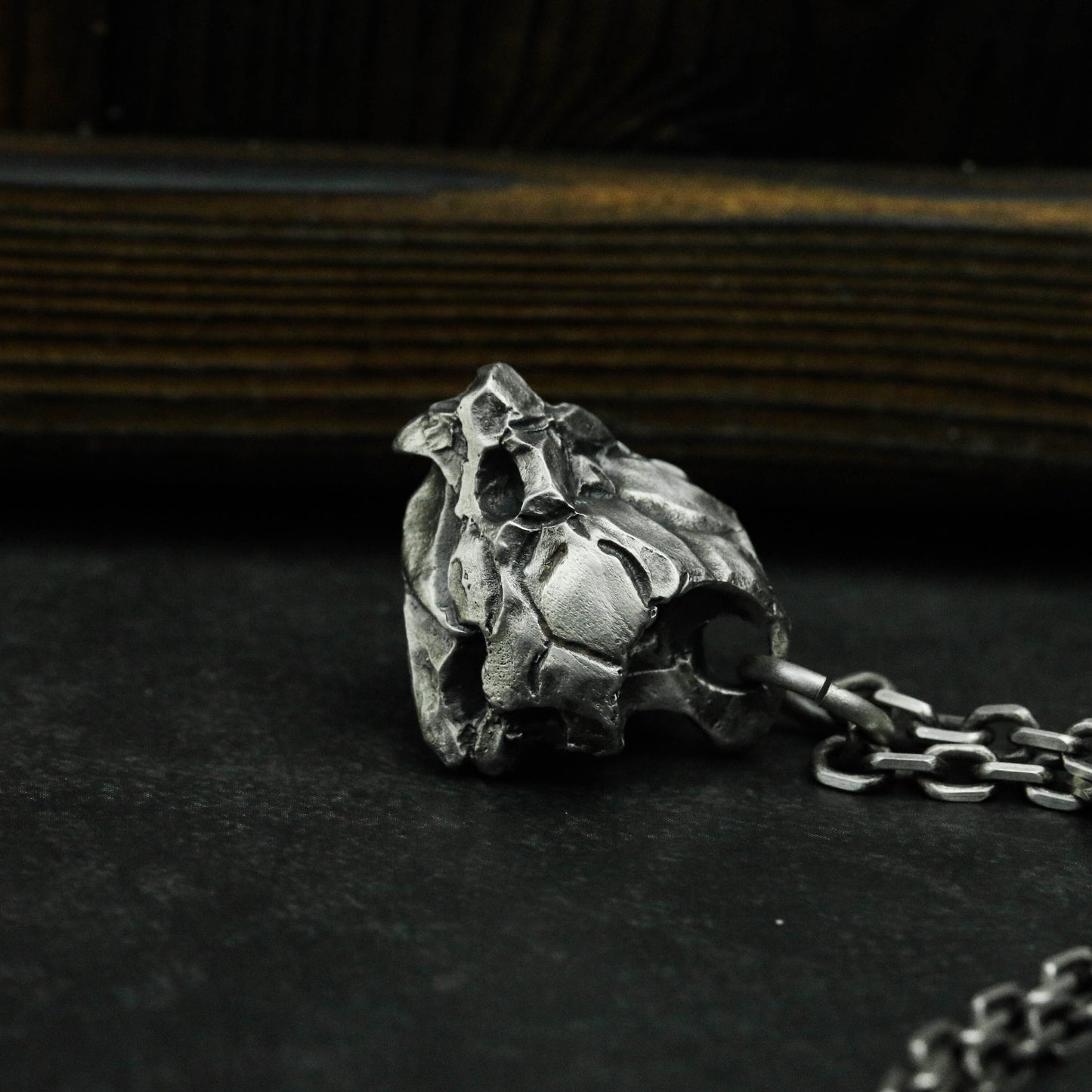 Snapping turtle skull 925 silver pendant necklace, tortoise skull handmade necklace pendant, unique jewelry gift-Craftsmen made