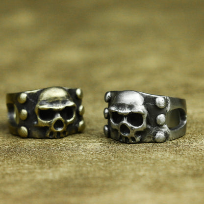 Pirate Skull 925 Silver Ring, Nautical Ring Sailor Jewelry, Punk Gothic Silver Ring-Craftsmen made - SATANHORN