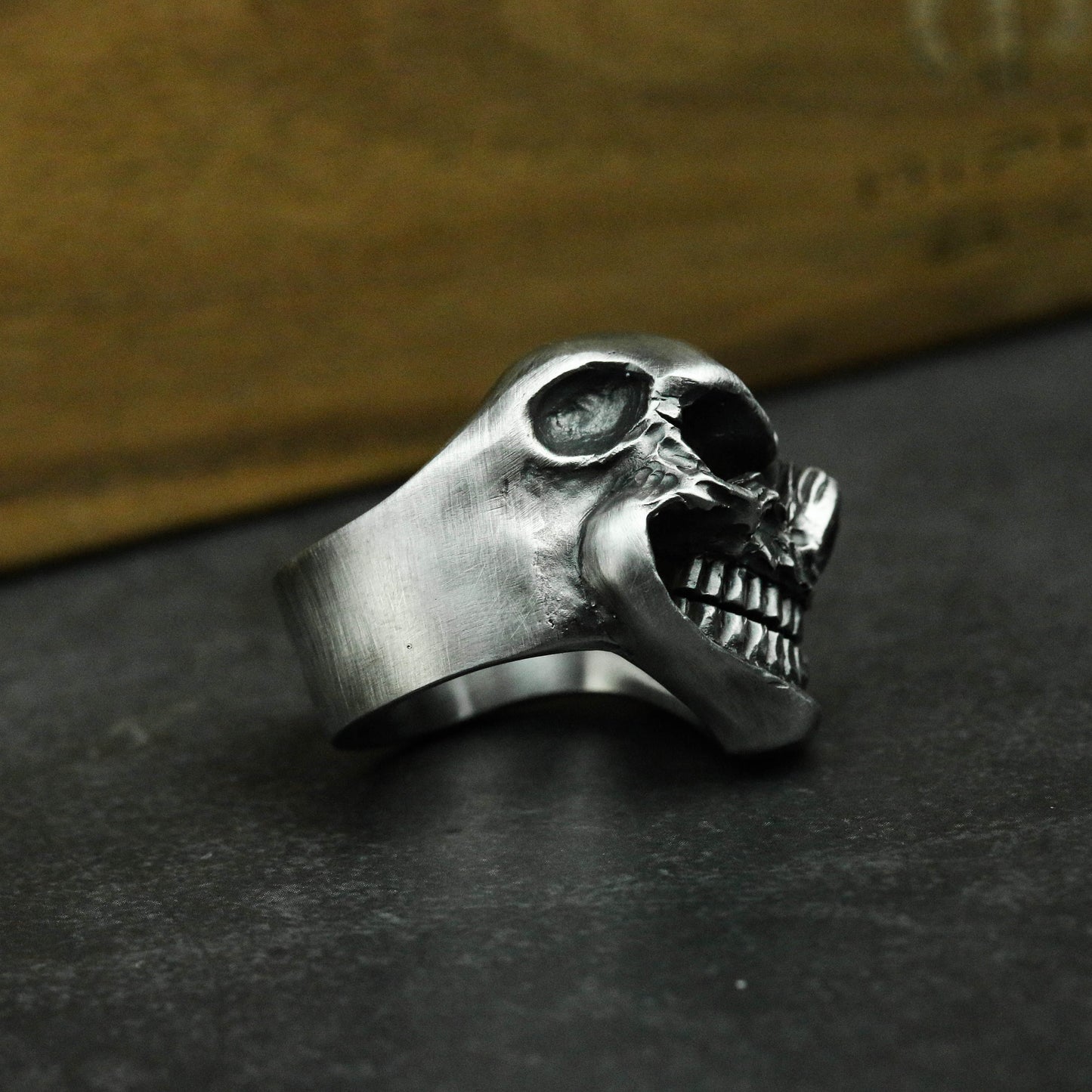 Joker face skull 925 silver ring,Ghost skull ring, handmade sterling silver vintage punk personalized gift-craftsmanship