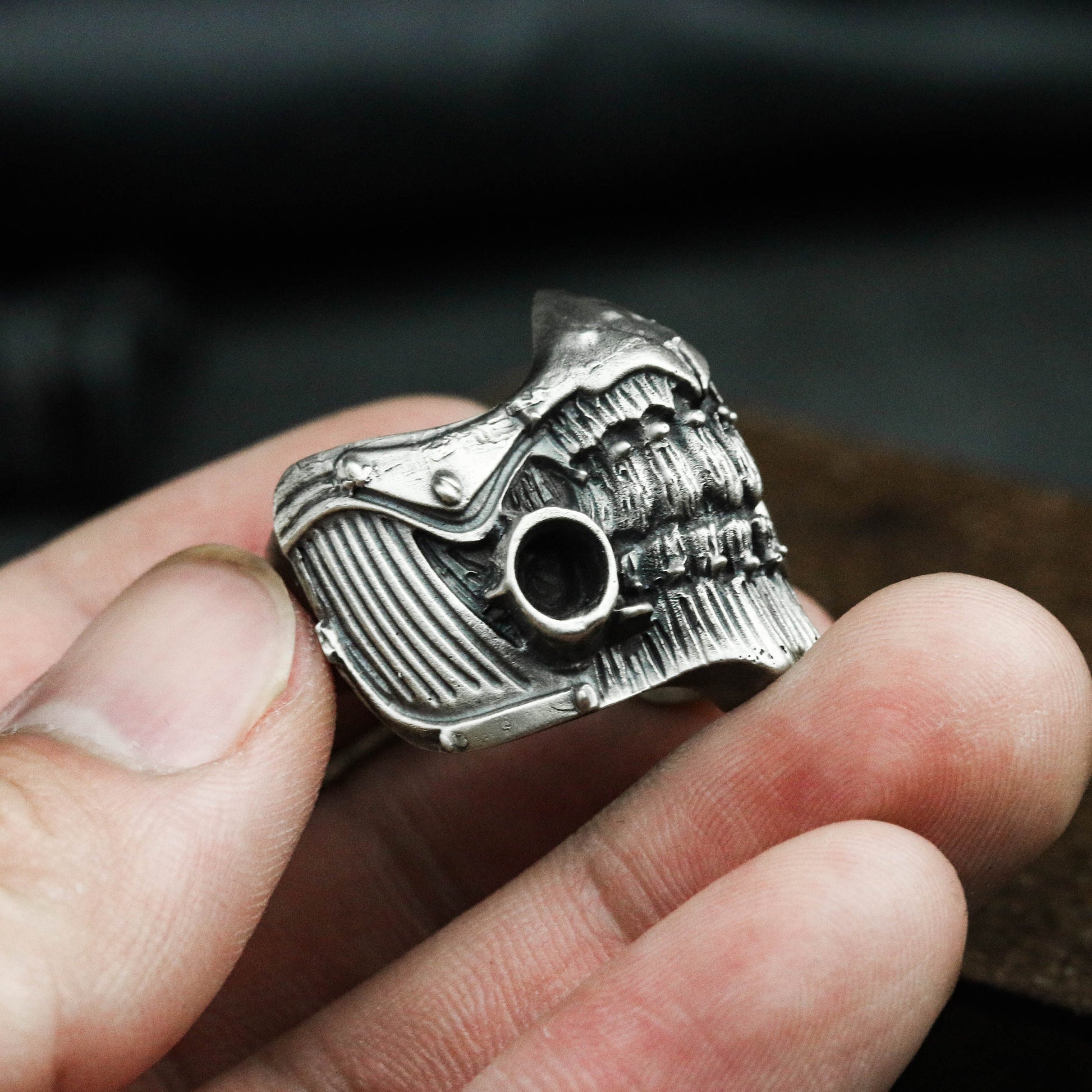 Immortal old Joe 925 silver ring, crazy max boss ring, solid sterling silver brass mask ring-craftsman made - SATANHORN
