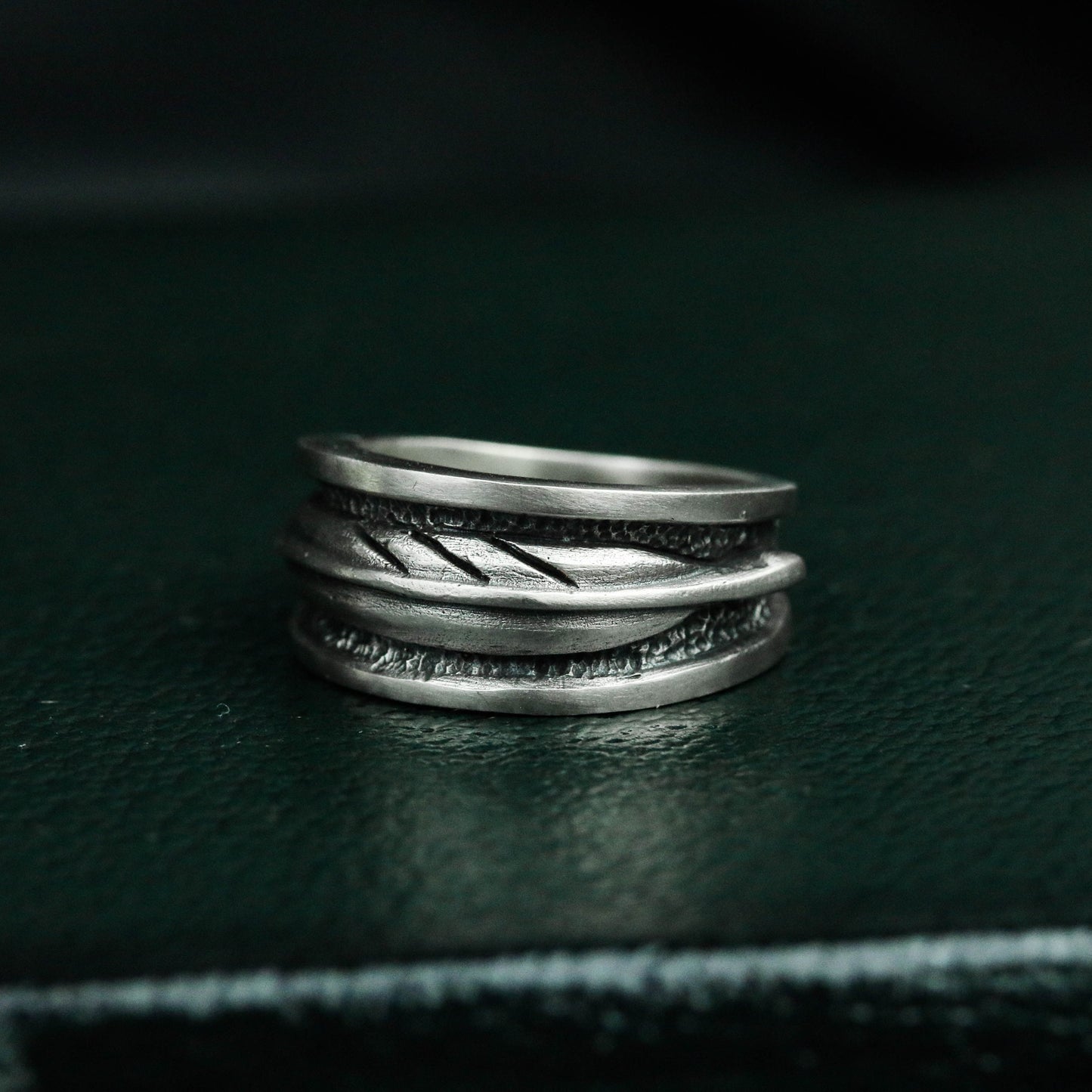 Feather 925 Silver Ring, Gift for mother,Takahashi style sterling silver ring,Silver handmade design personalized gift-Craftsman made - SATANHORN