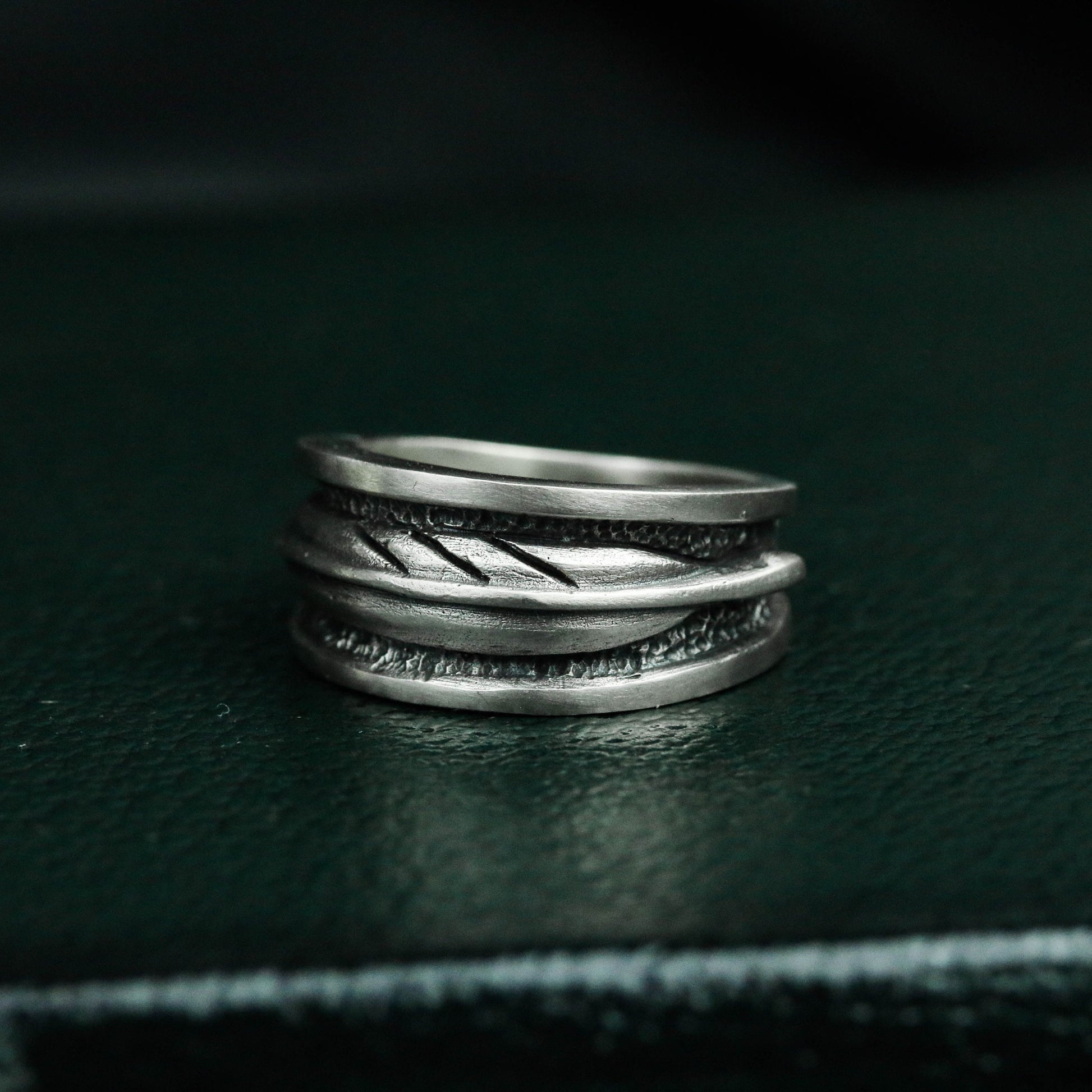 Feather 925 Silver Ring, Gift for mother,Takahashi style sterling silver ring,Silver handmade design personalized gift-Craftsman made - SATANHORN