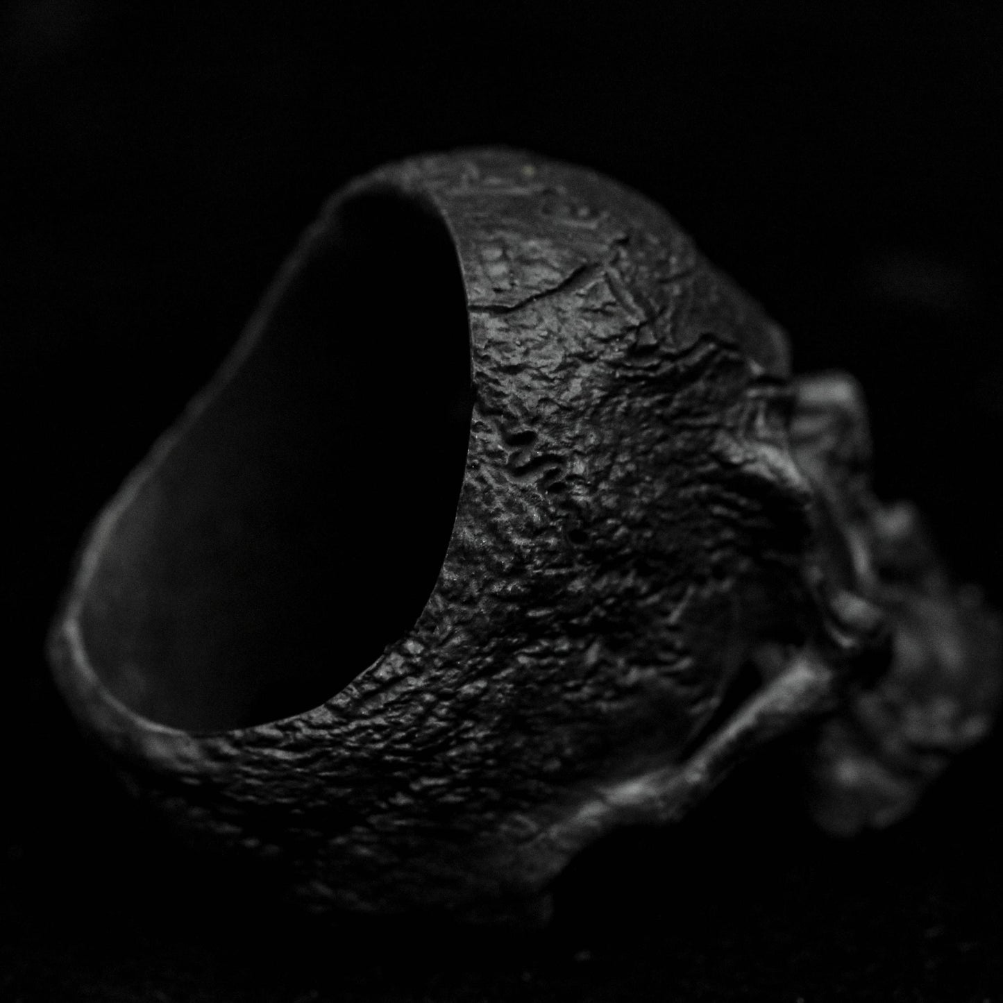 skull ring-Black Skull Ring - NEW Version - Skull Jewelry - Handmade ring, Biker ring, men's skull ring, women's skull ring