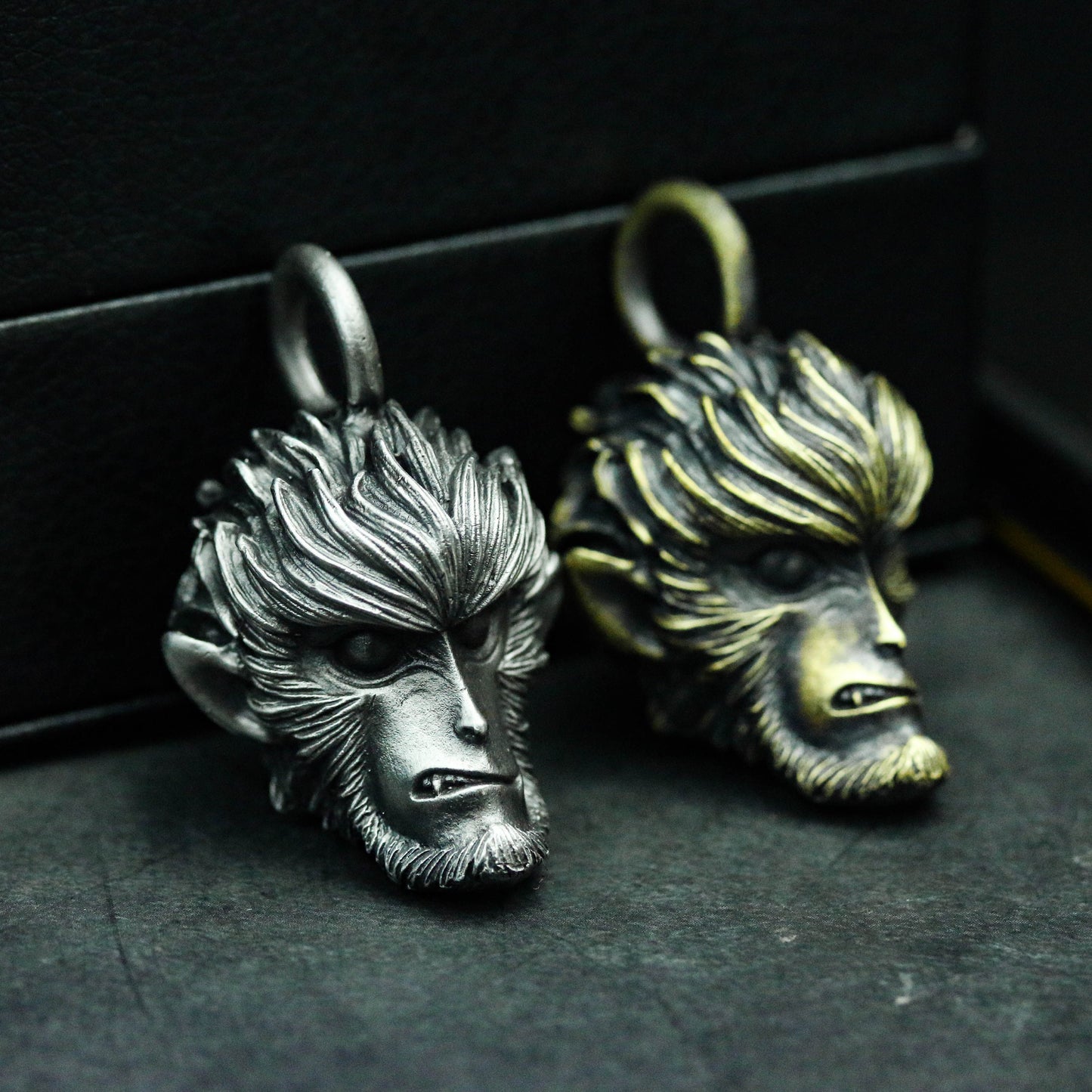 Monkey King 925 Silver Pendant, Sun WuKong, Journey to the West, Mythology and Legend,brass personality jewelry-Craftsmen made