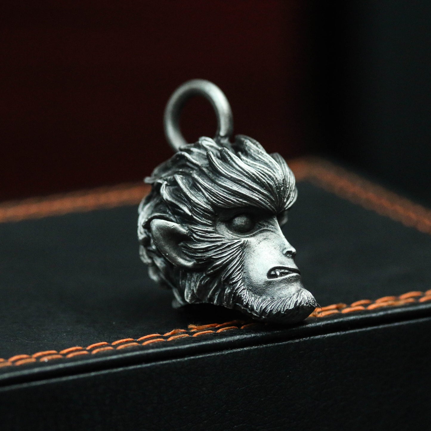 Monkey King 925 Silver Pendant, Sun WuKong, Journey to the West, Mythology and Legend,brass personality jewelry-Craftsmen made