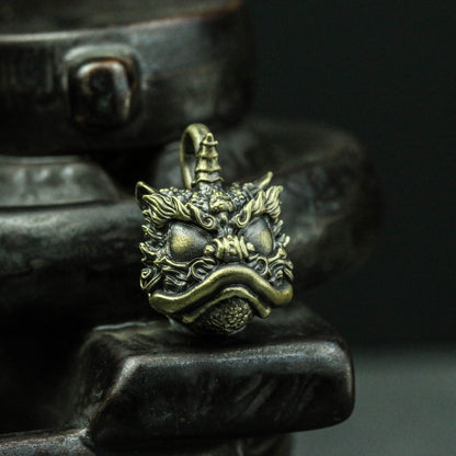 brave troops pendant Pixiu pendant dragon pendant Chinese lion pendant fantasy dragon jewelry craftsman making Buddhist brass jewelry
