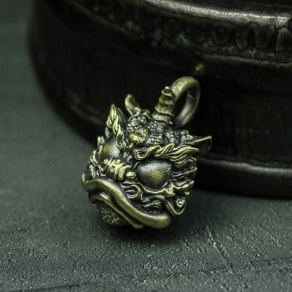 brave troops pendant Pixiu pendant dragon pendant Chinese lion pendant fantasy dragon jewelry craftsman making Buddhist brass jewelry