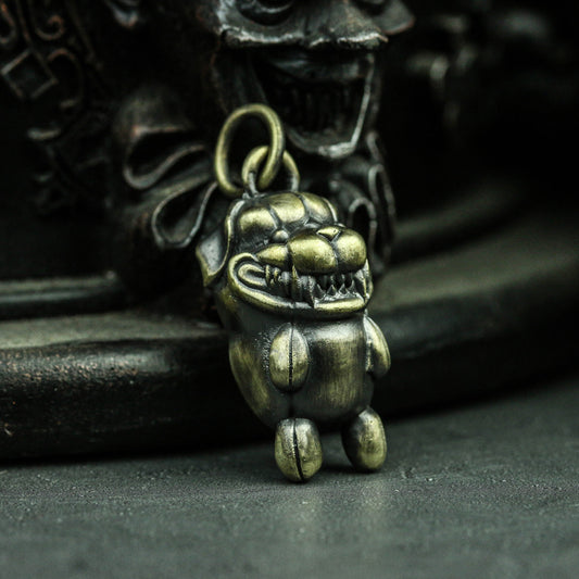 Vicious Dog pendant,Brass Solid Pendant,Violent Dog pendant,Bully Dog Pendant Brass 925 silver handmade custom jewelry