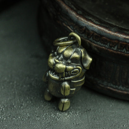 Vicious Dog pendant,Brass Solid Pendant,Violent Dog pendant,Bully Dog Pendant Brass 925 silver handmade custom jewelry