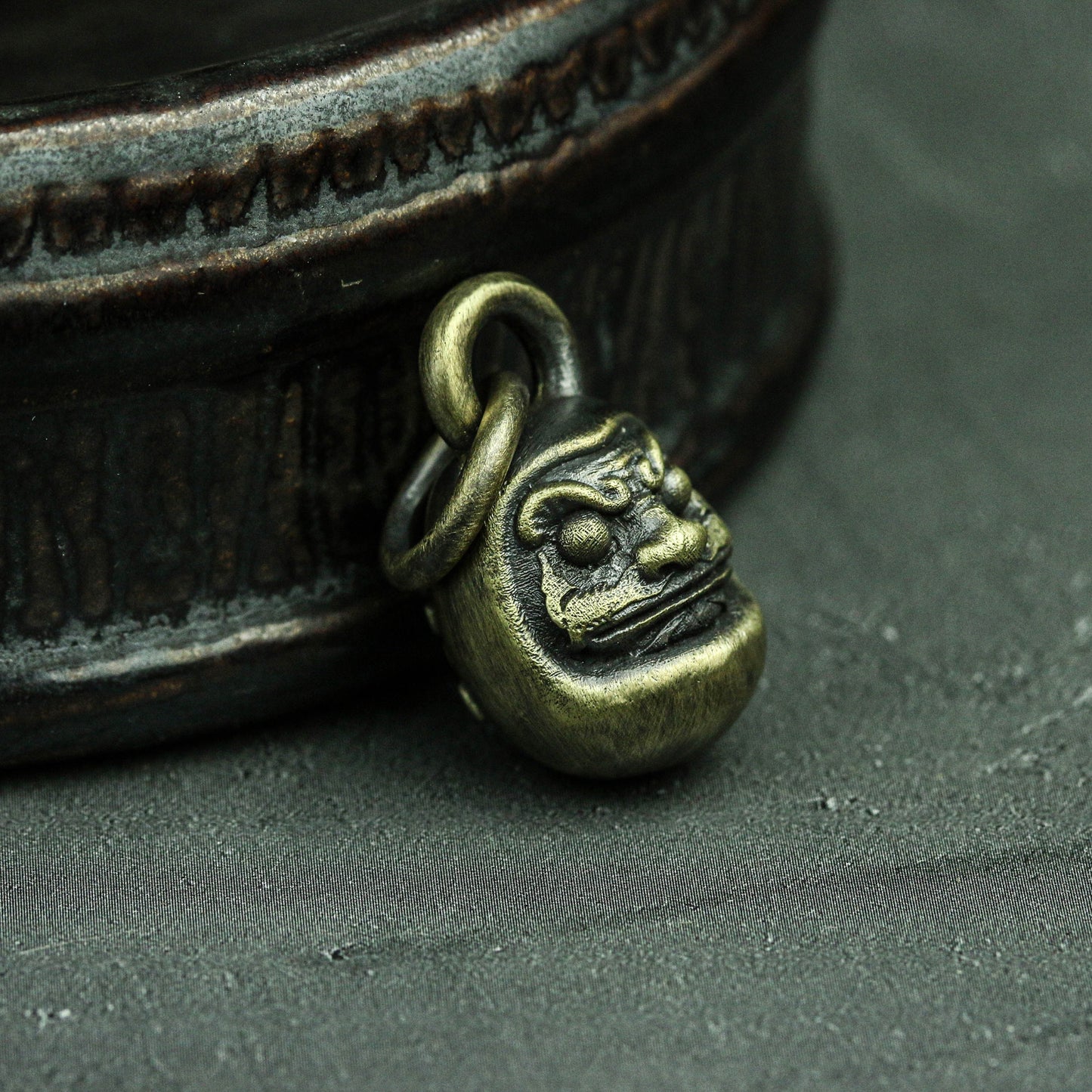 Dharma egg brass pendant tumbler solid handmade jewelry