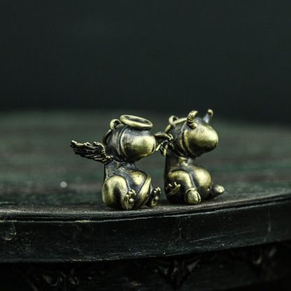 Penis Pendant Angel Penis Demon Penis Necklace Brass 925 silver handmade custom jewelry