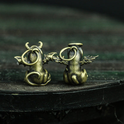 Penis Pendant Angel Penis Demon Penis Necklace Brass 925 silver handmade custom jewelry
