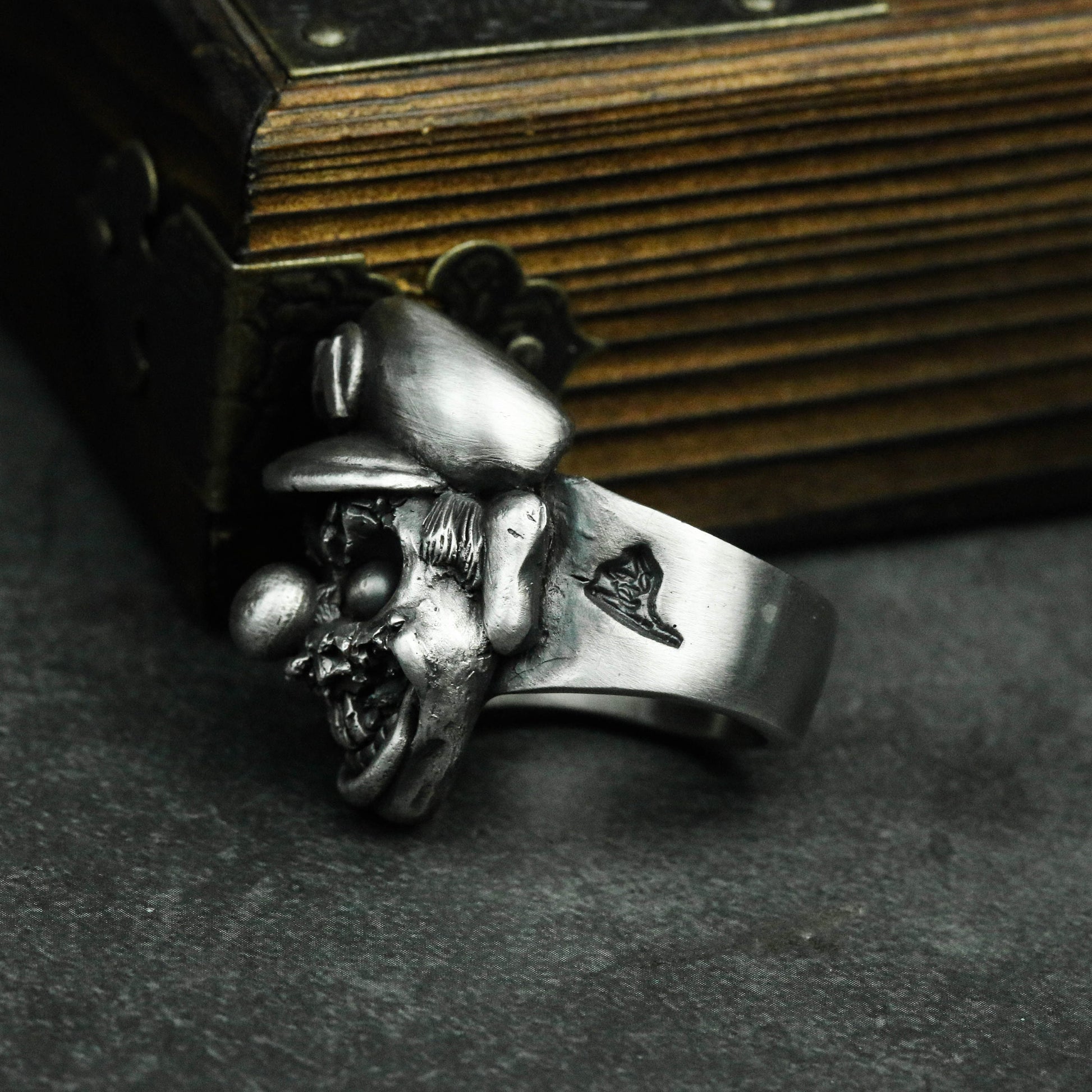 Pixel Game Memory Ring - Handcrafted 925 Silver Brass Collector Piece - SATANHORN