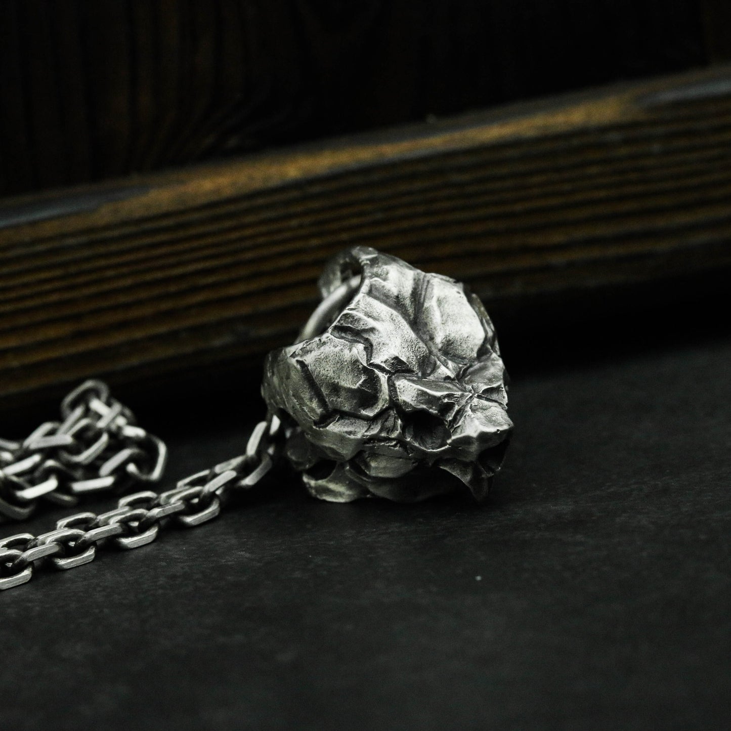 Snapping turtle skull 925 silver pendant necklace, tortoise skull handmade necklace pendant, unique jewelry gift-Craftsmen made