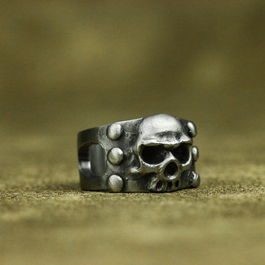 Pirate Skull 925 Silver Ring, Nautical Ring Sailor Jewelry, Punk Gothic Silver Ring-Craftsmen made - SATANHORN