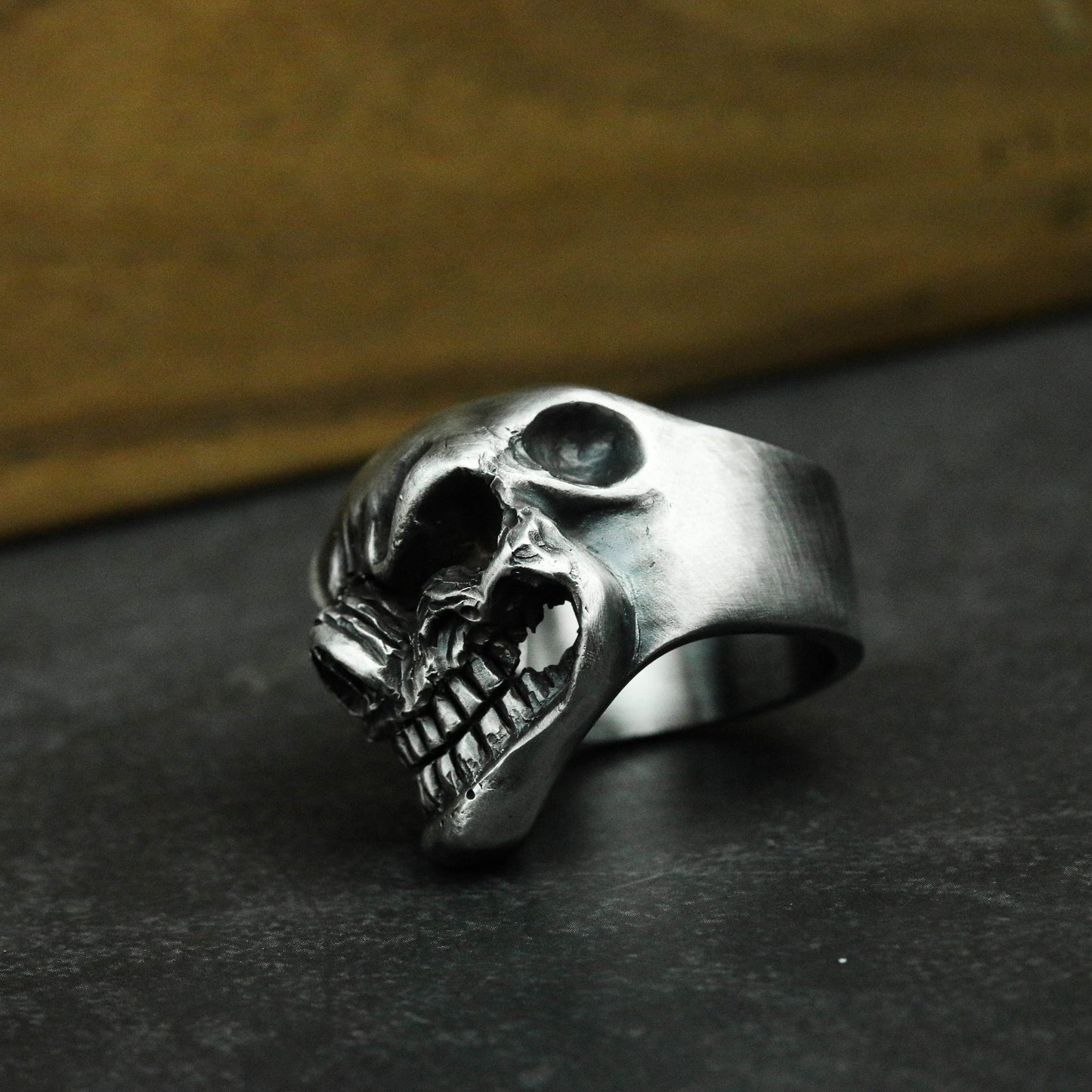 Joker face skull 925 silver ring,Ghost skull ring, handmade sterling silver vintage punk personalized gift-craftsmanship