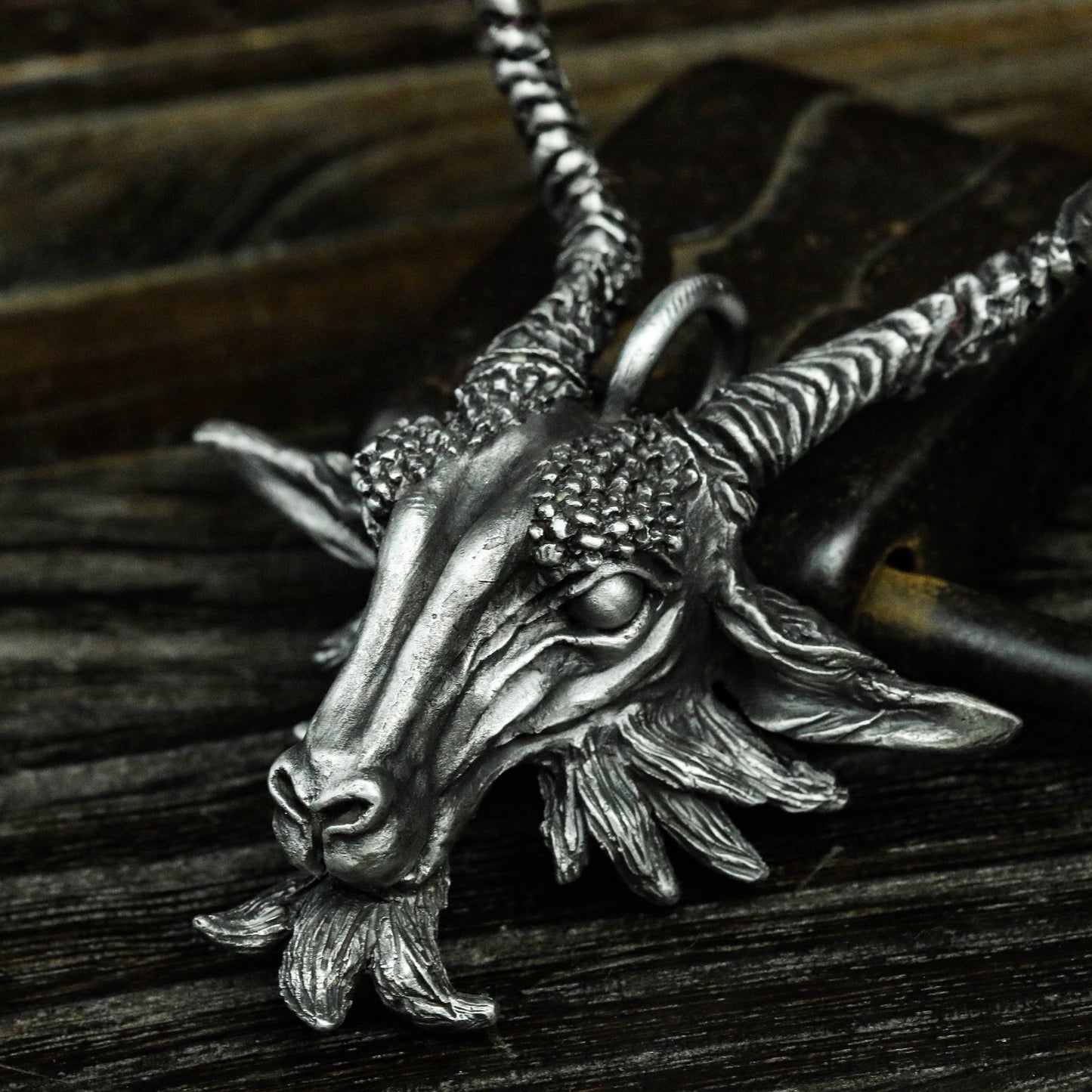 Sheep Necklace Pendant 925 Silver, Pan Sheep Satan Devil Sheep Head Necklace, Goat Necklace, Antelope Pendant, Animal Pendant-Craftsmen made