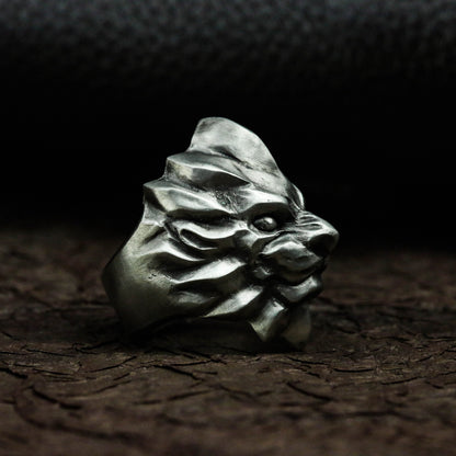 Lion Beast King 925 Silver Ring, Lion Ring, African Ring, Animal Ring, Men's Accessories Silver Ring - Handmade - SATANHORN