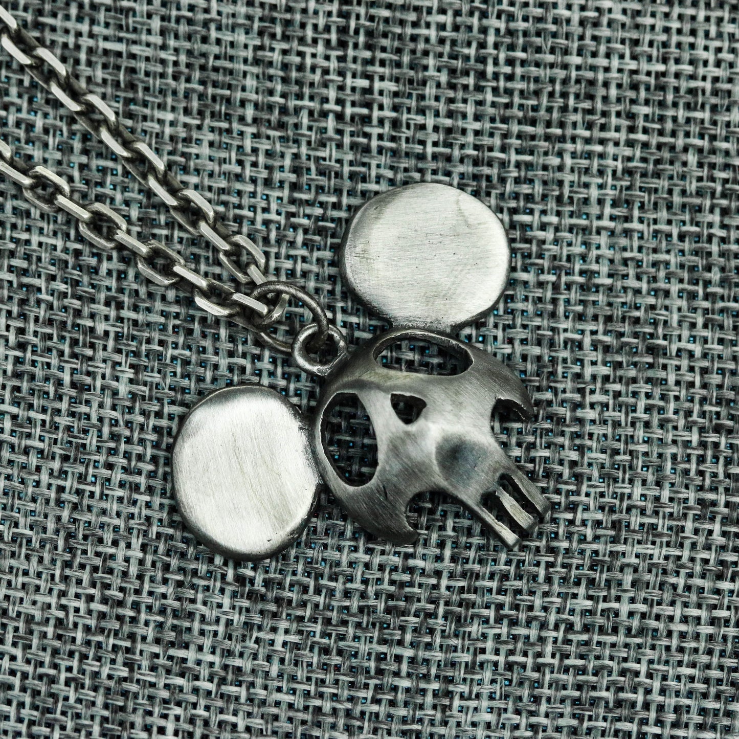 Mickey Skull 925 silver Pendant Necklace, Disney Mouse Silver Jewelry, Personalized Creative Handmade Gift-Craftsmen made