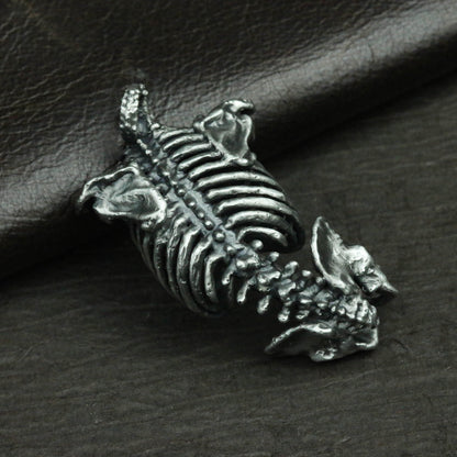 Human skeleton 925 silver necklace pendant, anatomical necklace pendant, 925 silver accessories, bone personality necklace pendant