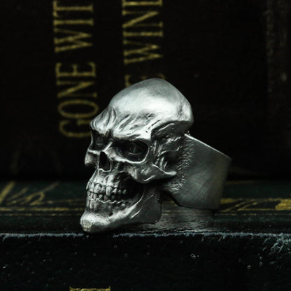 Patriotic Skull Signet Ring - Artisan-Crafted 925 Silver Heritage Collection - SATANHORN