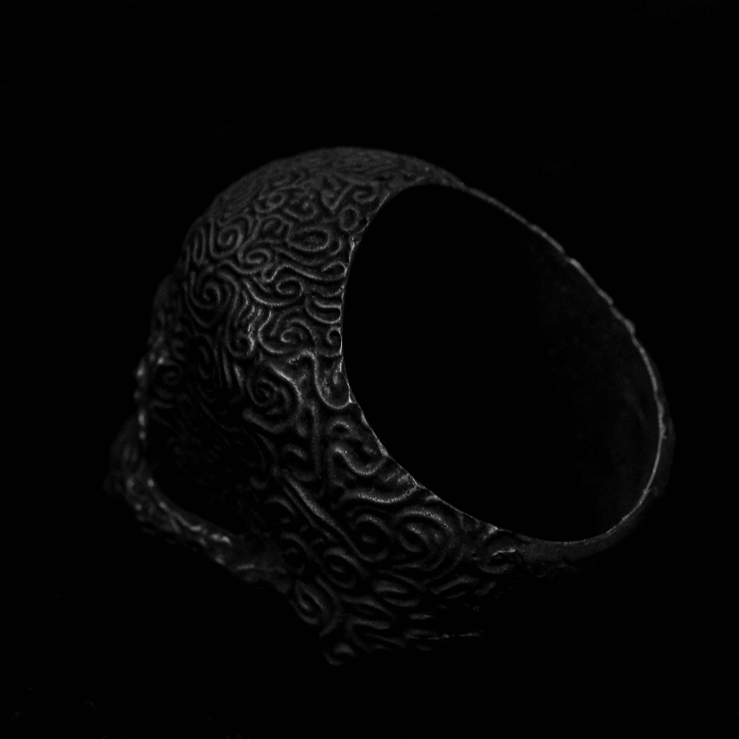 925 silver skull ring, texture skull ring, dark skull ring motorcycle ring men's skull ring skull