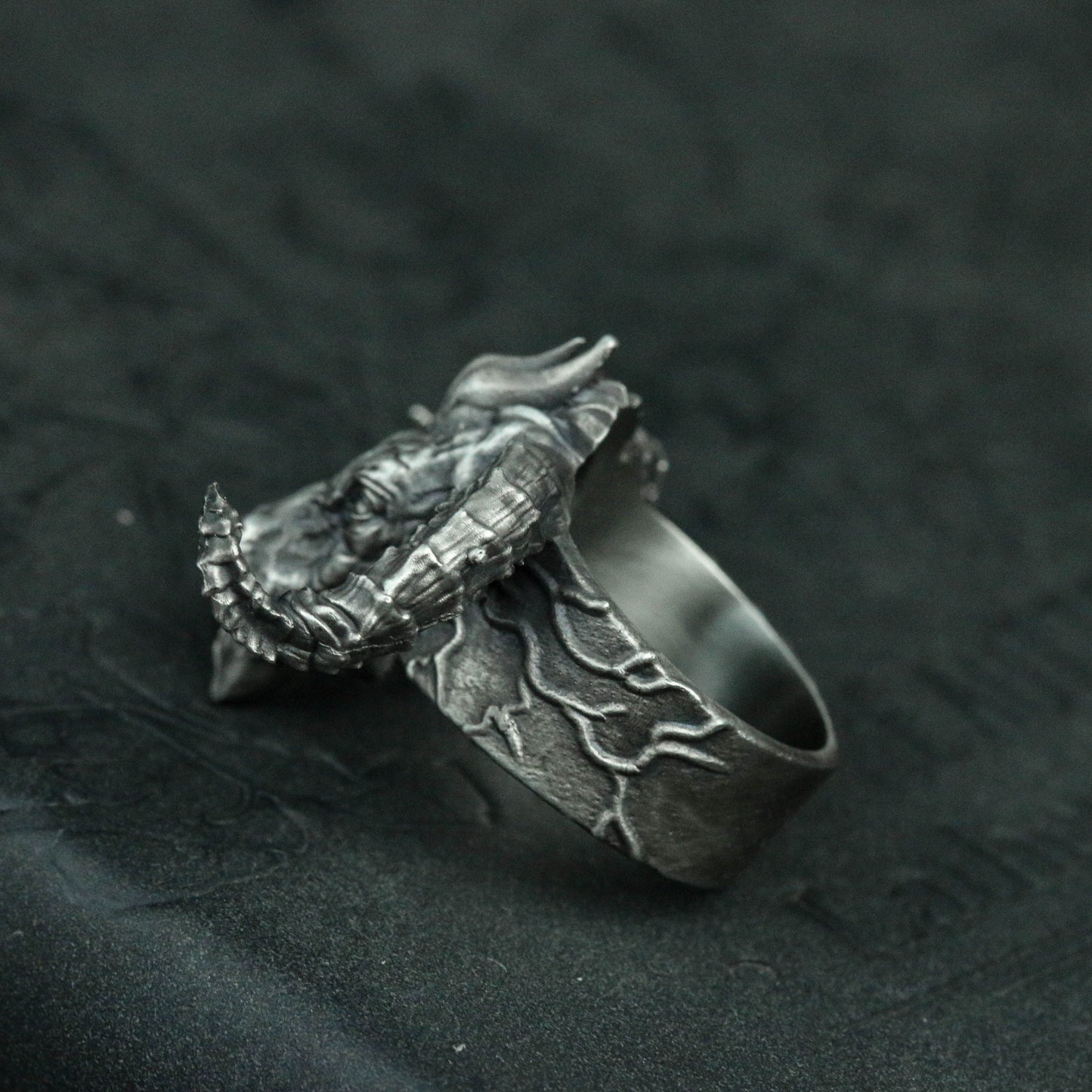 Devil horns ring|Demon Bull Ring|silver ring|horns ring|gift for him-handmade