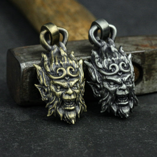 925 Sterling Silver Monkey King Necklace Pendant, Journey to the West Pendant, Black Myth: Wukong, Monkey Pendant - Handmade