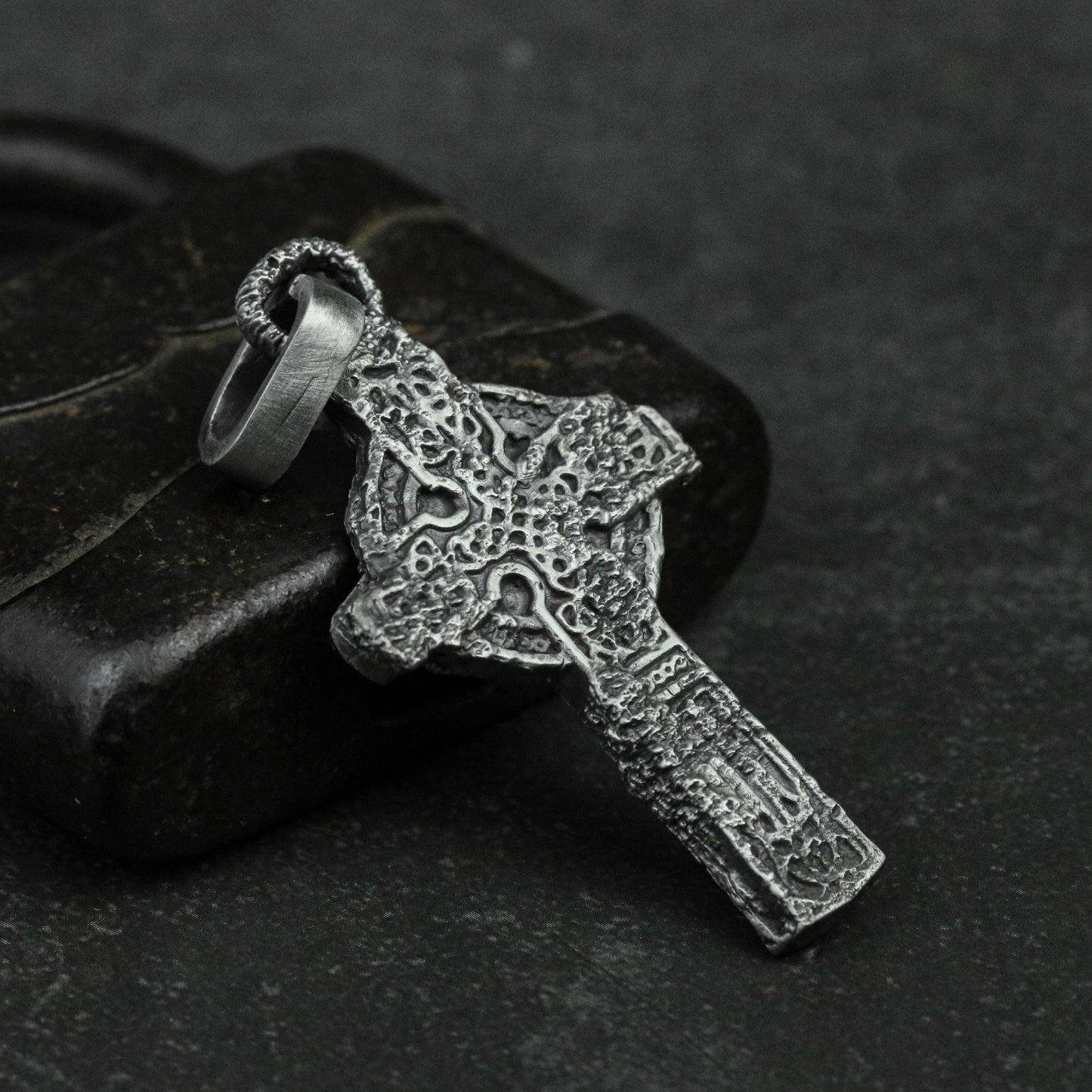 925 Silver Cross Pendant Necklace, Religious Jewelry, Greek Orthodox Cross, Men's Necklace - Handmade