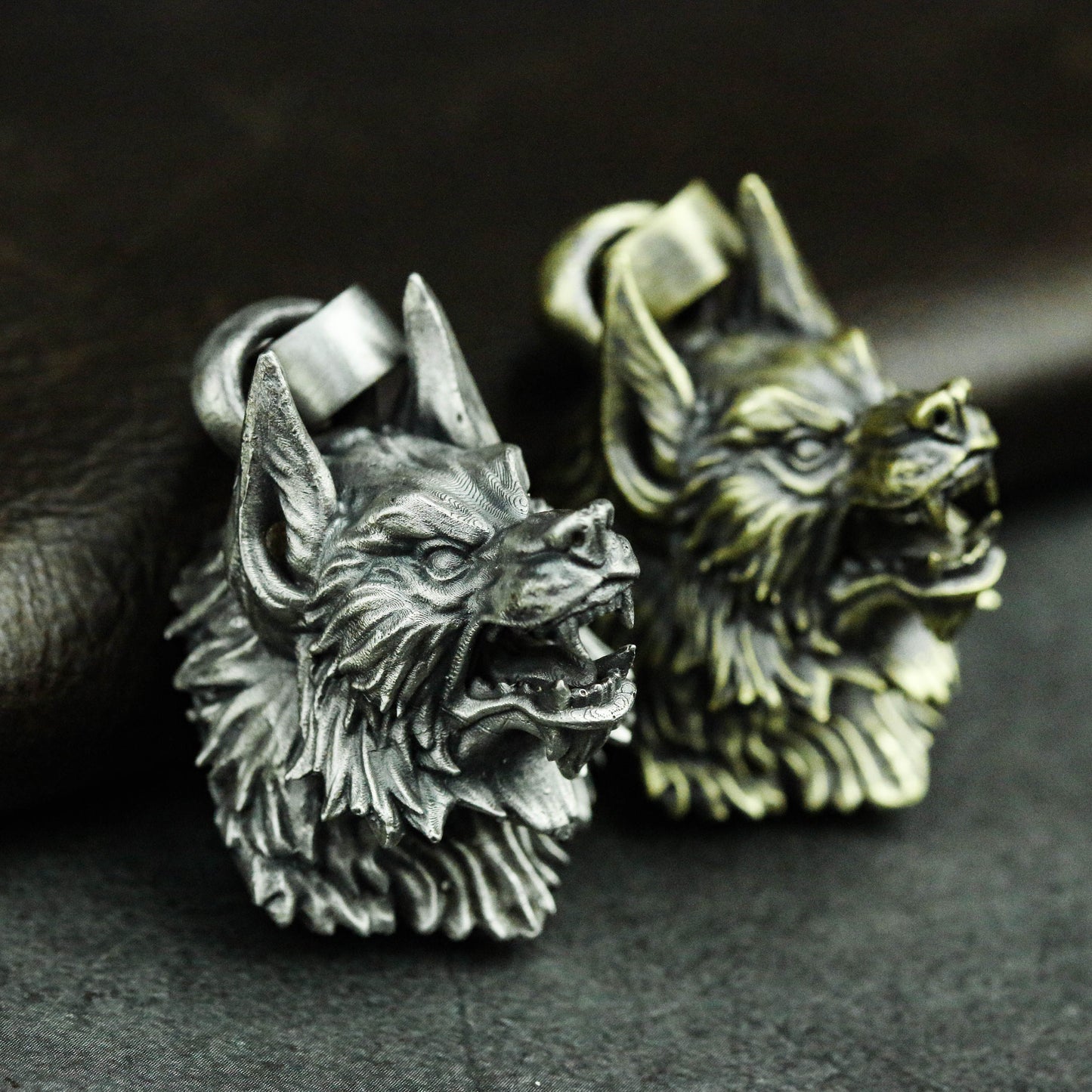 Wild wolf king 925 silver Pendant Necklace, Prairie wolf jewelry, Steppen wolf sterling silver Pendant-craftsman made