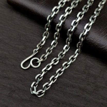925 Sterling silver handmade necklace, all-match chain and hook design-a personalized surprise gift-Craftsmen made