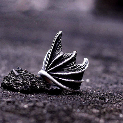 Gothic Devil Wings 925 Silver Ring, Devil Ring, Crown Ring, Wing Silver Ring, Men's Ring, Gothic Ring-Craftsmen made - SATANHORN