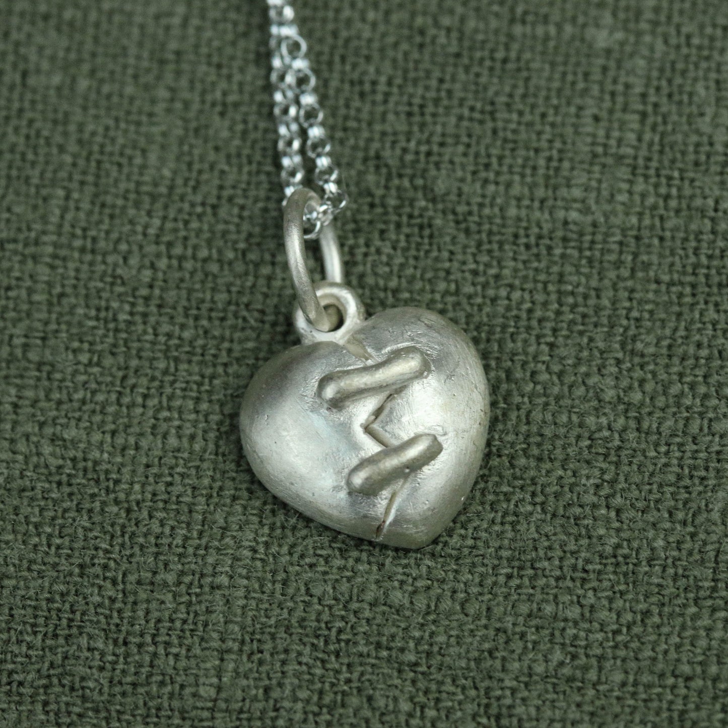 925 Sterling Silver Heart Necklace, Heart Jewelry, Wedding Gifts, Valentine's Day Gifts, Silver Jewelry - Handmade