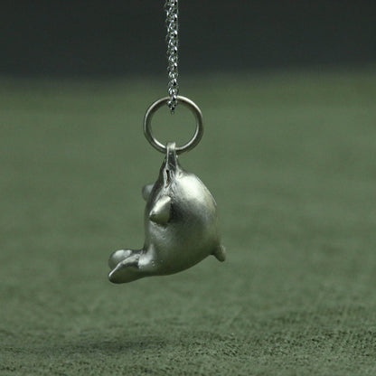 925 sterling silver whale pendant, whale necklace, animal jewelry, birthday gift, handmade gift for her