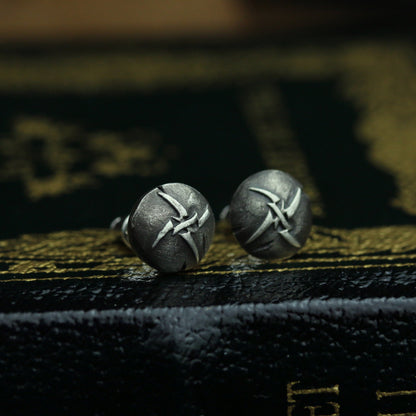 Spiral cross shield earrings jewelry