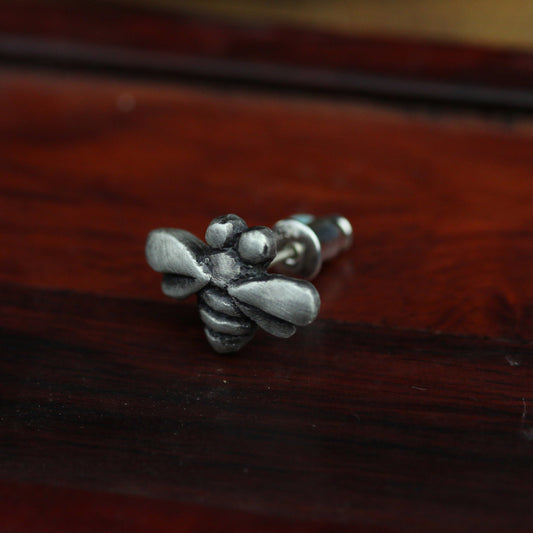 Bee sterling silver earrings