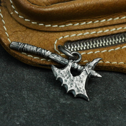 Flint Tomahawk 925 Silver Pendant Necklace, Axe Weapon Silver Necklace, Viking Necklace, Tribal Necklace, Men's Pendant-Craftsman made - SATANHORN