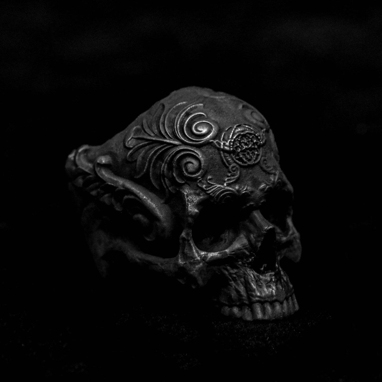 Skull 925 silver ring, skull pattern ring, Skull sterling silver ring, handmade medieval 925, unique unisex men's and women's punk.