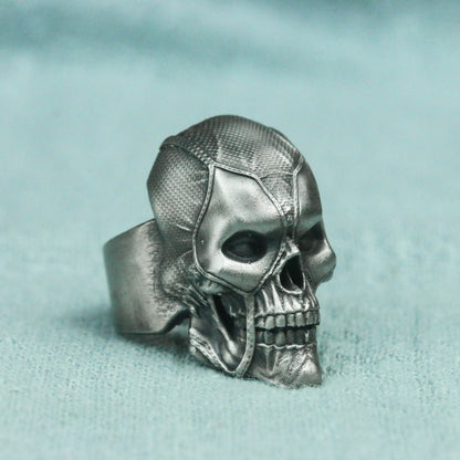 Dual-Blade Skull Ring - Unisex 925 Silver Artisan Jewelry for Everyday Edge - SATANHORN
