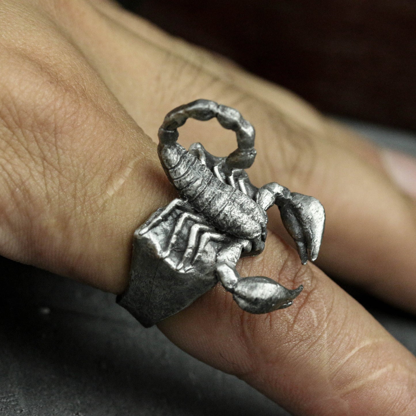 handmade Scorpion Sterling 925 Silver Ring|Scorpio Constellation Ring|Scorpion Animal Ring|Scorpion Silver Jewelry|Scorpio Gift