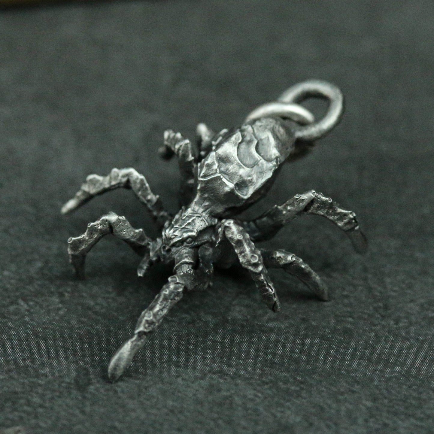 925 Sterling Silver Tarantula Pendant Necklace, Solid Silver Invisible Killer Personality Gift, Insect Necklace, Gothic Jewelry - Handmade