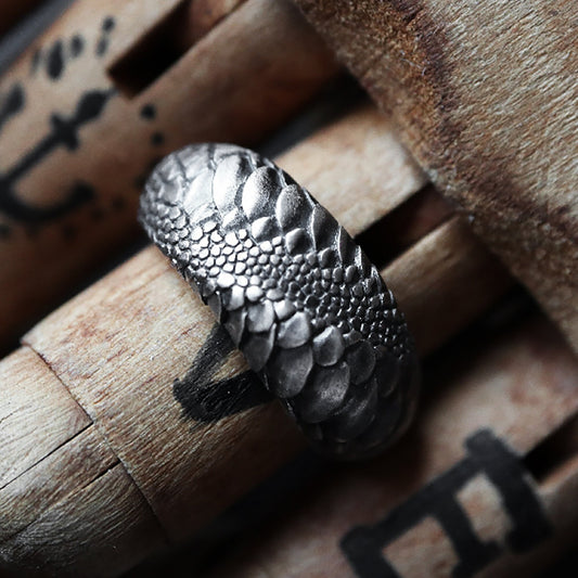 925 Sterling Silver Snake Scale Ring|Snake Ring|Silver Snake Ring|Dragon Scale Ring|Silver Ring|Stackable Ring