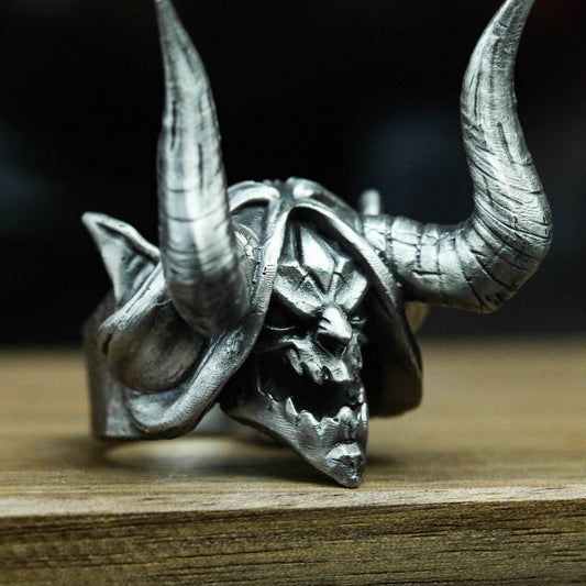 World of Warcraft-Night Elf-925 Silver Ring, Tribal Silver Ring, Sacrificial Ring, Men's Silver Ring