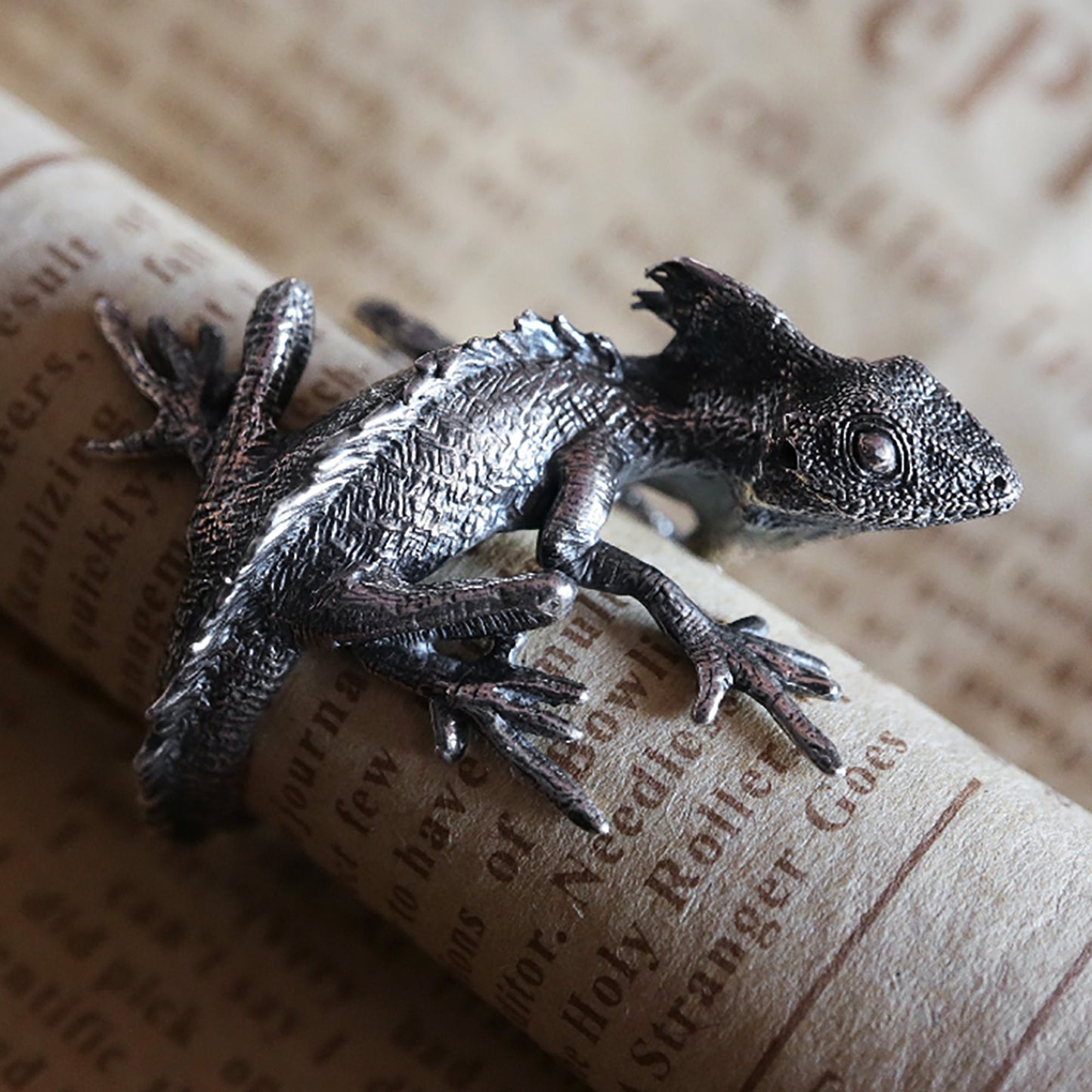 Bearded dragon 925 sterling silver ring, bearded dragon silver ring, silver bearded dragon ring, reptile, man ring - handmade ring