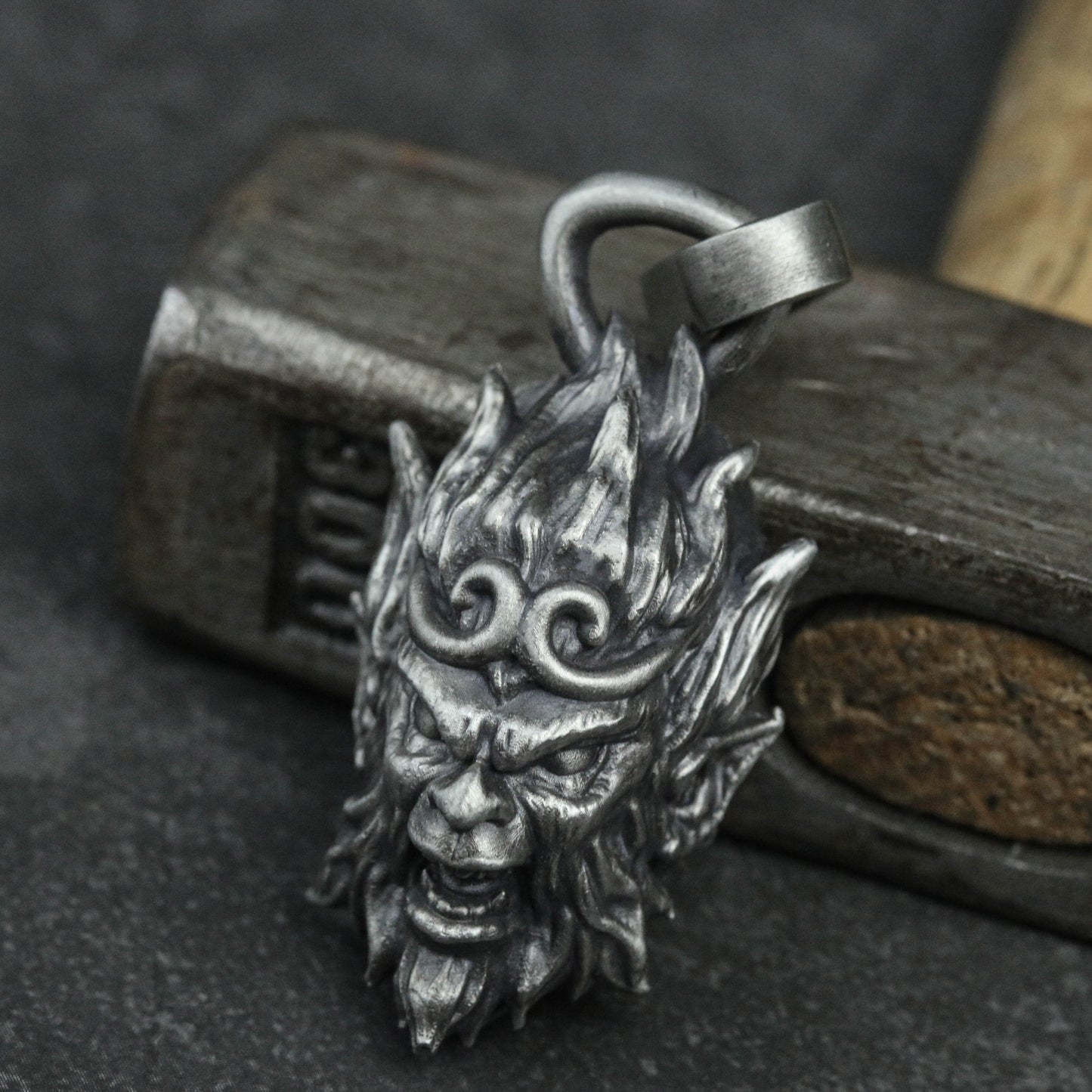 925 Sterling Silver Monkey King Necklace Pendant, Journey to the West Pendant, Black Myth: Wukong, Monkey Pendant - Handmade