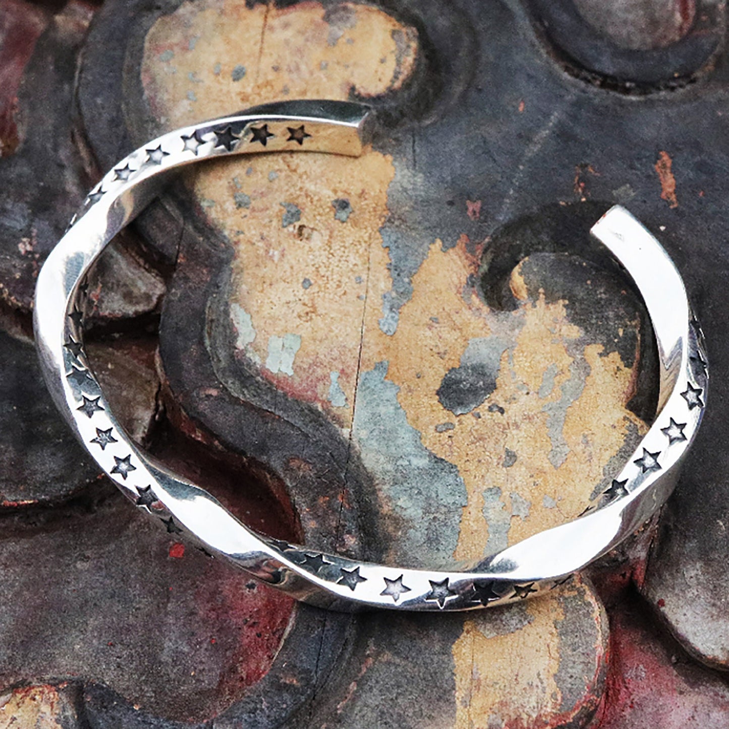 Star Twisted Silver Bracelet|Star Bracelet|Twisted Silver Bracelet|Five-pointed Star Bracelet|Lover Jewelry|925 Sterling silver