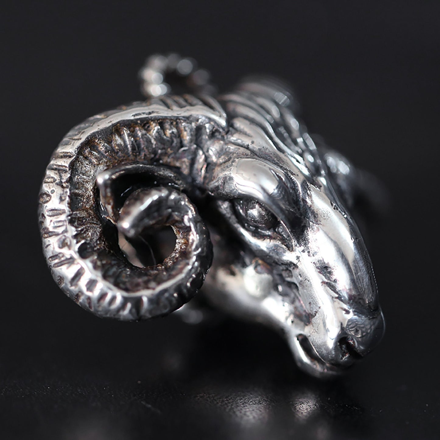 925 sterling silver satan goat head pendant, Aries jewelry, goat pendant, goat necklace, gift for him-craftsman made