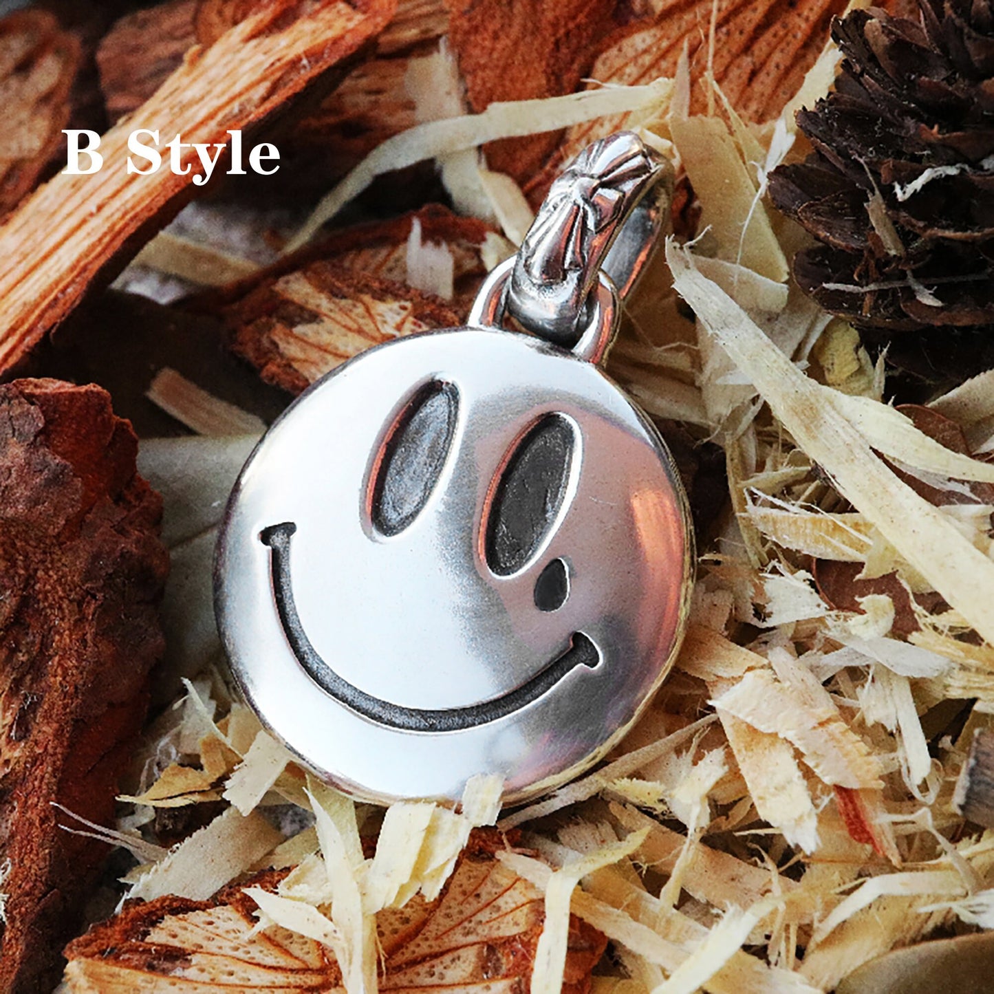 925 Sterling Silver Skull Smiley Pendant|Skull Smiley Pendant|Smiley Face Pendant|Skull Pendant|Handmade Silver Jewelry